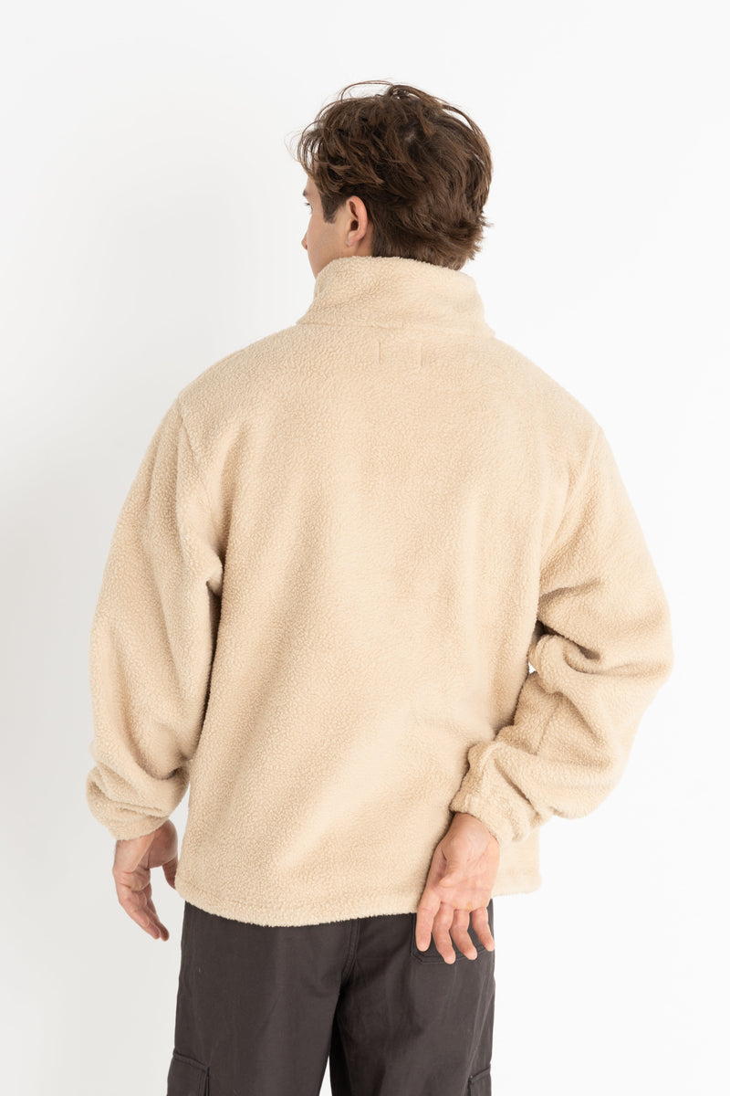 DUNE HALF ZIP PULLOVER - TOBACCO