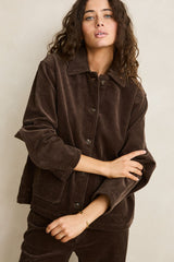 LUCA CORD SHACKET CHOCOLATE