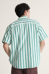 LAWSON STRIPE SS WHITE/VIVID VERDANT