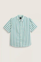 LAWSON STRIPE SS WHITE/VIVID VERDANT