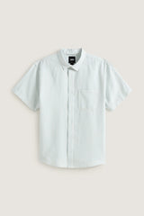 LAWSON STRIPE SS SHIRT - DAWN MIST/MARSHMALLOW