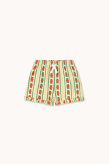 ROSE PATTERN SHORTS - DUSTY YELLOW