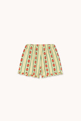 ROSE PATTERN SHORTS - DUSTY YELLOW