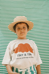 TINY&TINY GRAPHIC TEE - CREAM HEATHER