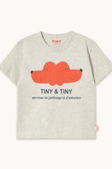 TINY&TINY GRAPHIC TEE - CREAM HEATHER