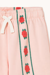 ROSES STRAIGHT SWEATPANT  - PASTEL PINK