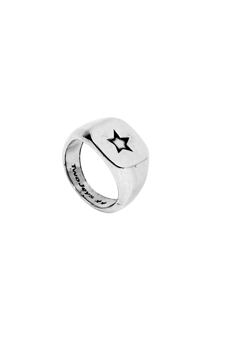 Twojeys Star Signet Ring Silver