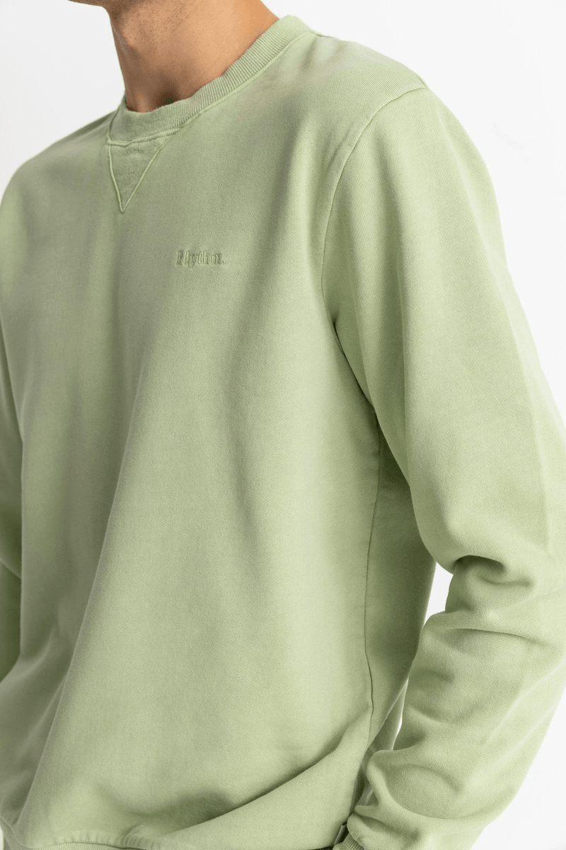 OVERDYED TERRY CREW - PISTACHIO 24FW