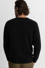 CLASSIC CREW KNIT - VINTAGE BLACK 24FW