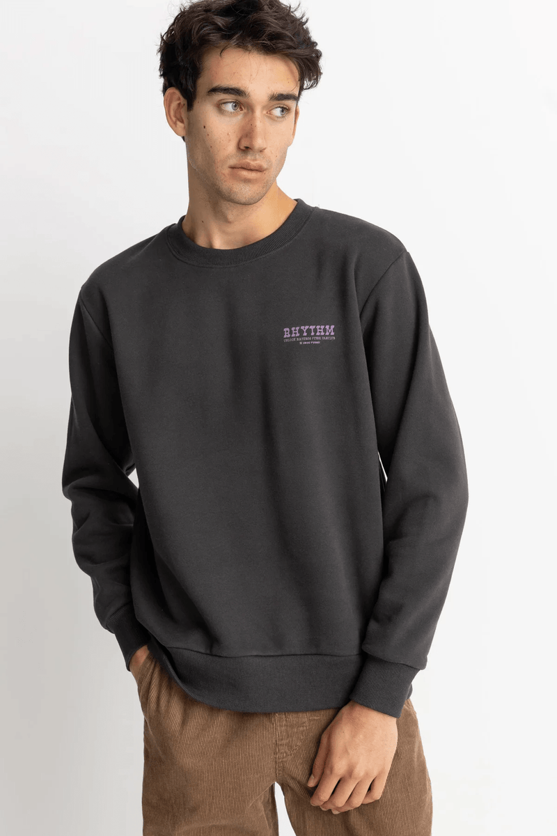 FUNGI FLEECE CREW - VINTAGE BLACK 24FW