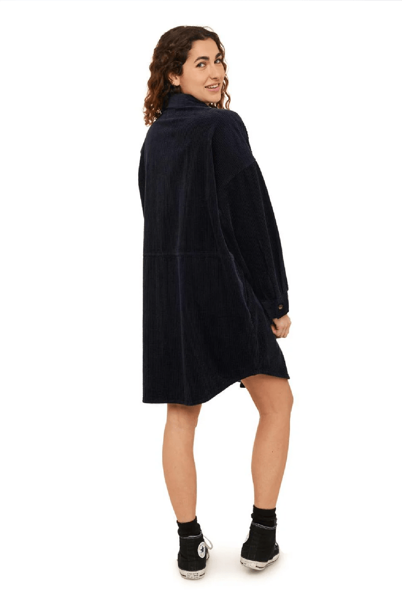 PASHA CORDUROY DRESS - DARK NAVAL 24FW