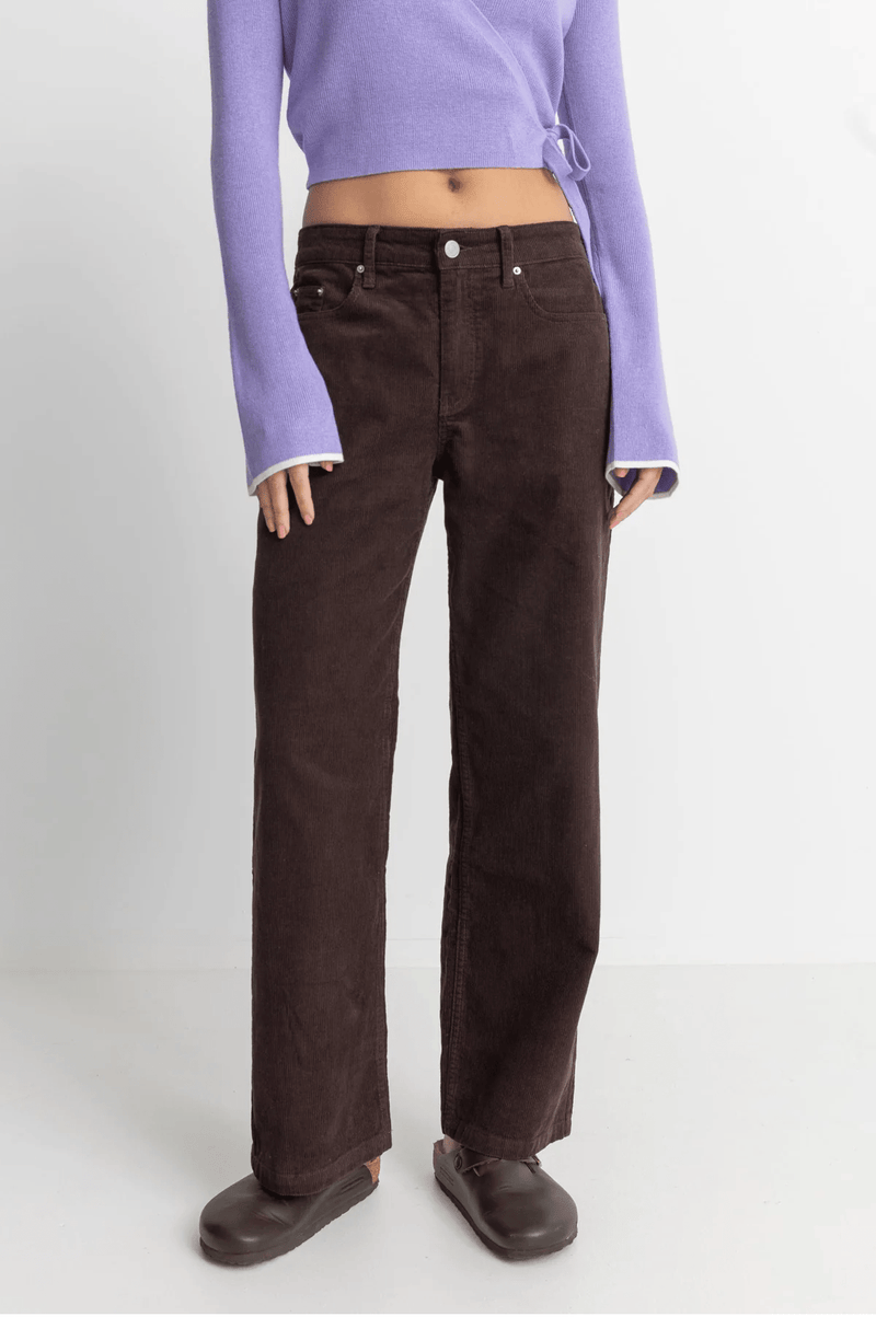 LULA LOW RISE PANT - CHOCOLATE 24FW