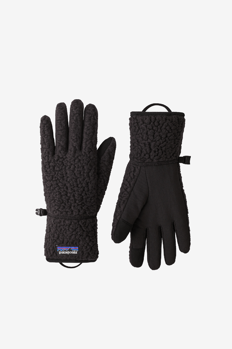 RETRO PILE GLOVES - BLACK 24FW