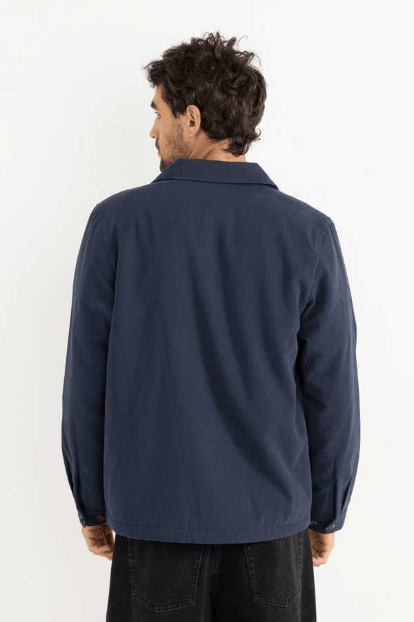 SHERPA LINED WORK SHIRT - NAVY