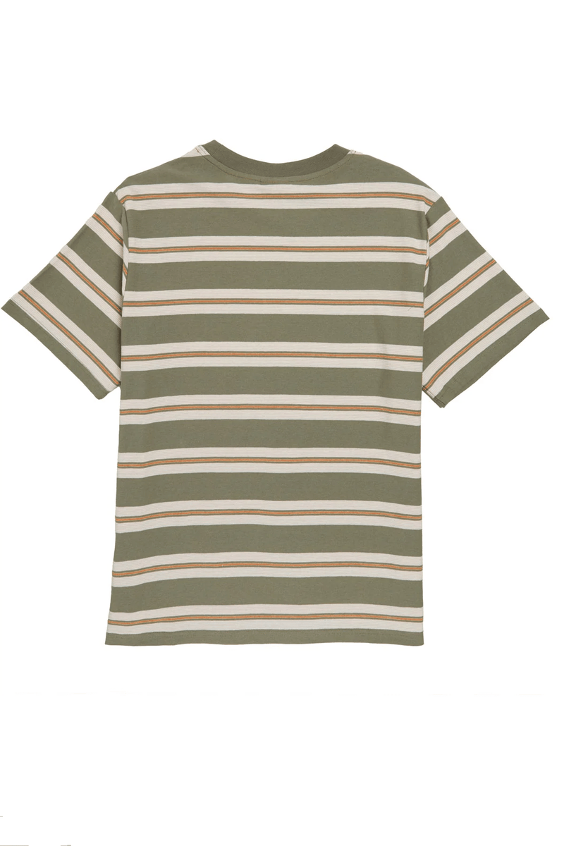 Vintage Stripe SS T-Shirt - Olive