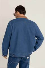 WASHED DENIM JAMES JACKET - BLUE WASH