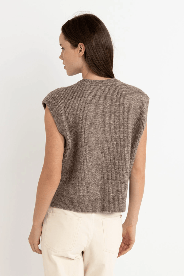 QUINN KNIT VEST - OATMEAL