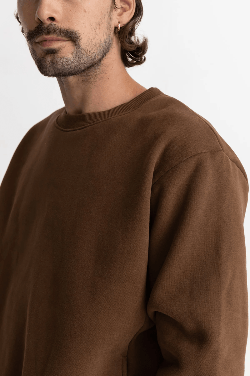 CLASSIC CREW FLEECE SWEAT - CHOCOLATE 24FW