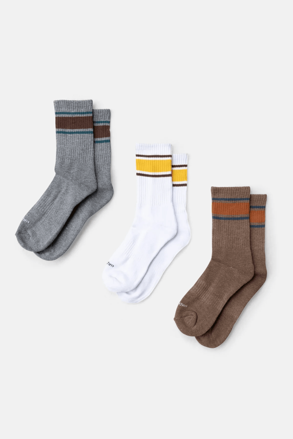 STRIPE 3-PACK CREW SOCK - MULTI