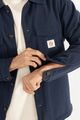 SHERPA LINED WORK SHIRT - NAVY