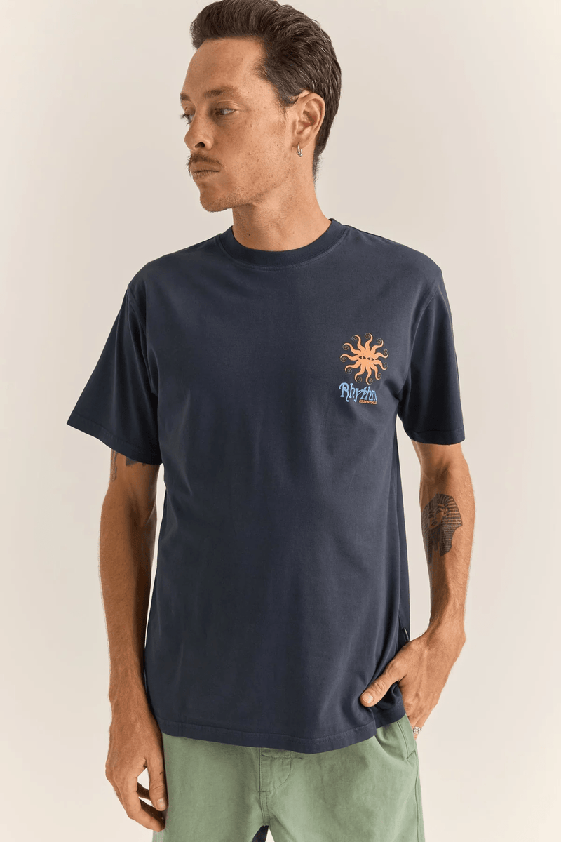 SUN VINTAGE SS T-SHIRT - VINTAGE NAVY