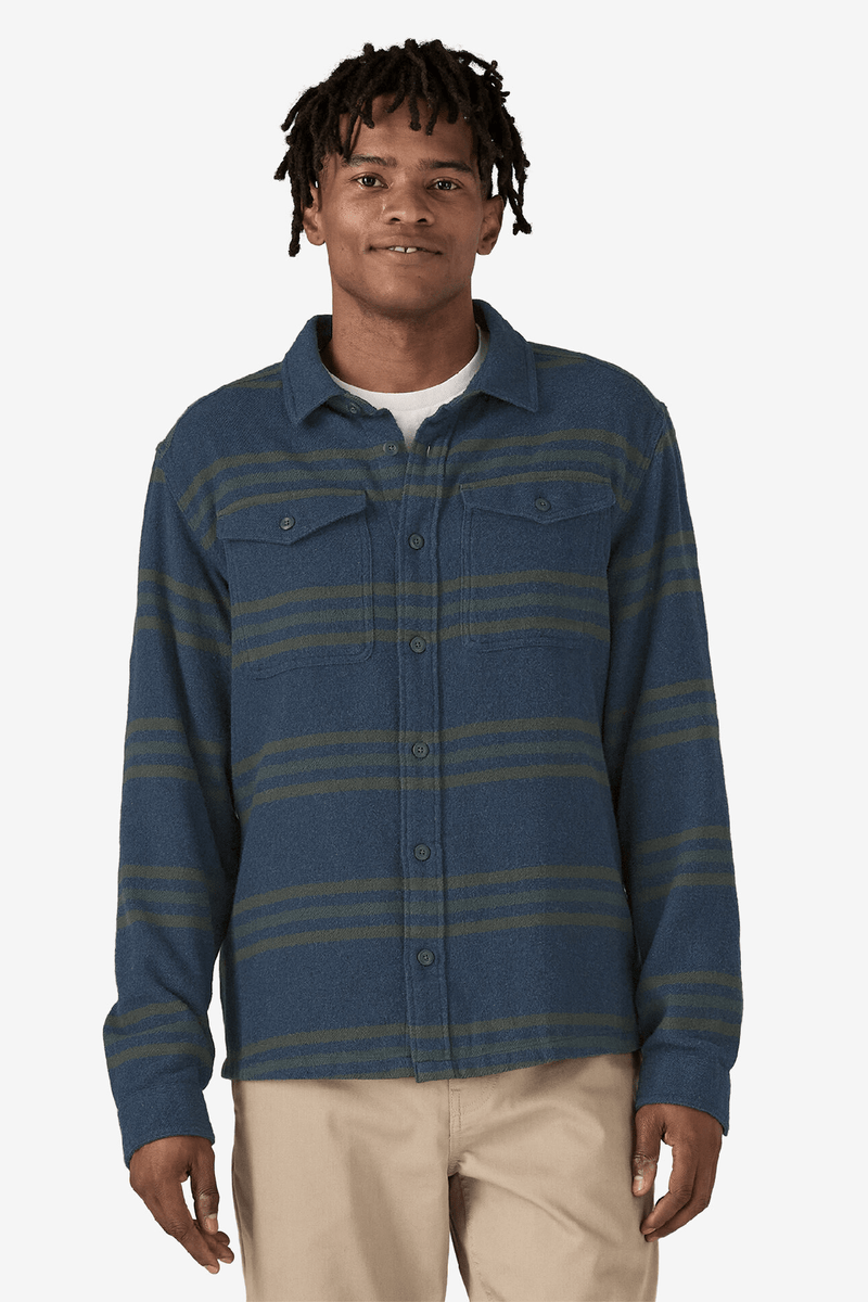 M'S FJORD FLANNEL SHIRT - Treelined: Smolder Blue