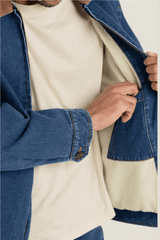 WASHED DENIM JAMES JACKET - BLUE WASH