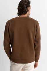 CLASSIC CREW FLEECE SWEAT - CHOCOLATE 24FW