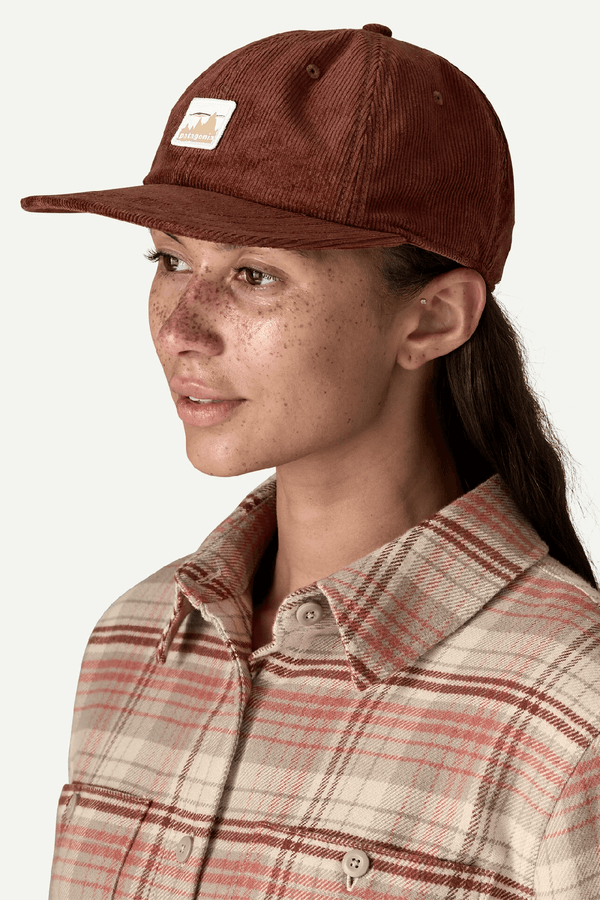 CORDUROY CAP - TEXT LOGO: OLD GROWTH GREEN