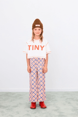 FLOWER GRID WOVEN PANT - LIGHT CREAM