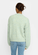 KNITTED MOHAIR CARDIGAN - MINT