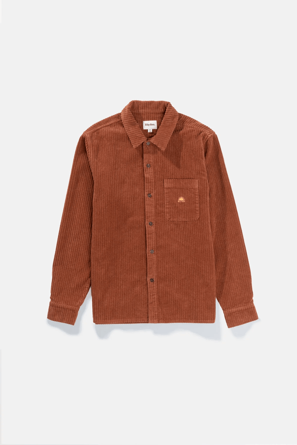 CORDUROY LS SHIRT - RUST