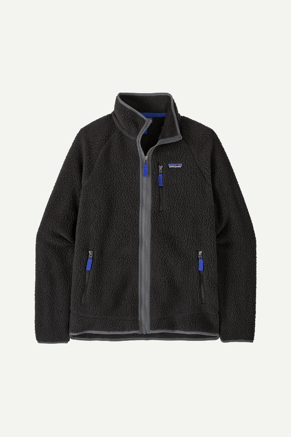 M'S RETRO PILE JKT - BLACK W/ FORGE GREY