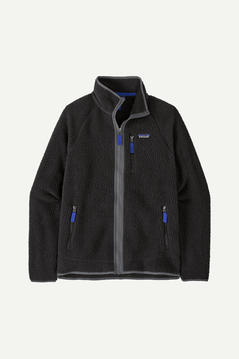 M'S RETRO PILE JKT - BLACK W/ FORGE GREY