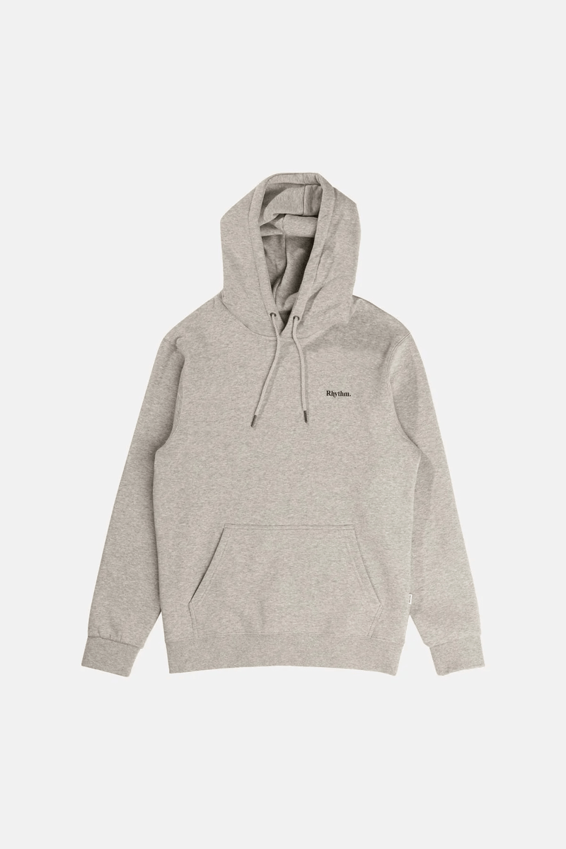 BRAND FLEECE HOOD - GREY HEATHER
