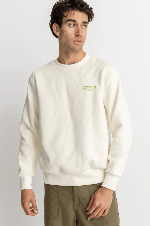 FUNGI FLEECE CREW - VINTAGE WHITE 24FW