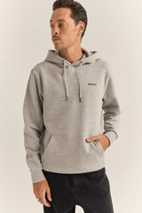 BRAND FLEECE HOOD - GREY HEATHER 25