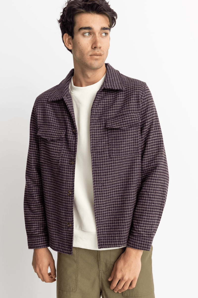 CHECK OVERSHIRT - PLUM 24FW