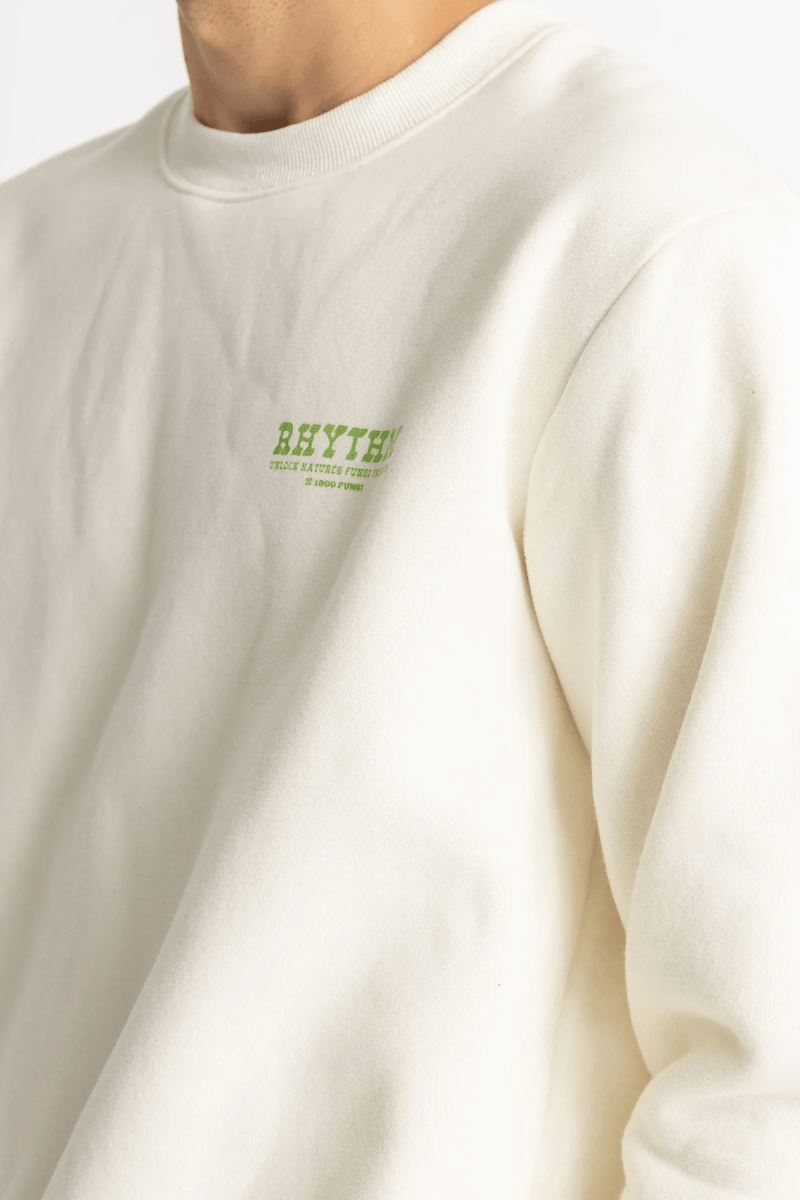 FUNGI FLEECE CREW - VINTAGE WHITE 24FW