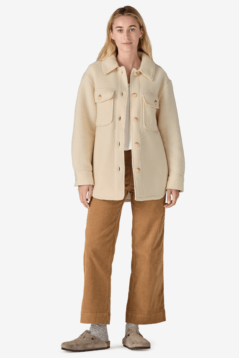 W'S RETRO PILE SHACKET - NATURAL 24FW