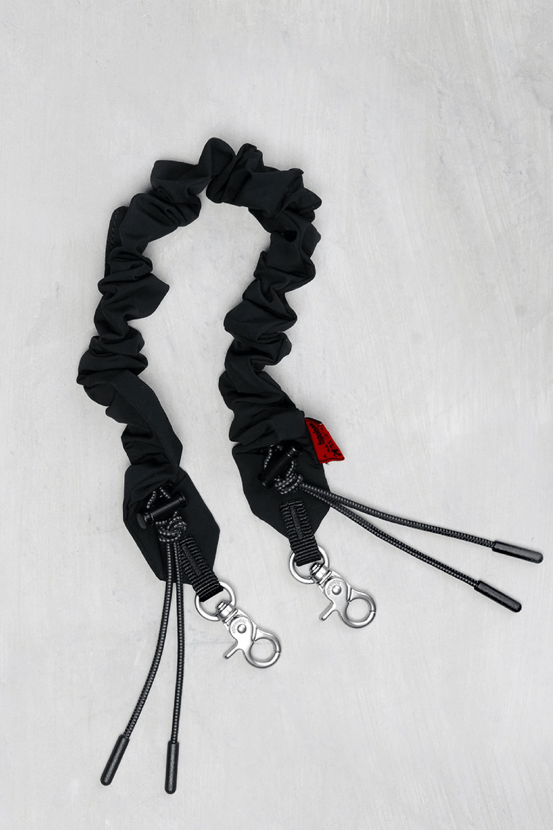 Topologie Wares Straps Bungee Wrist Strap Black Satin