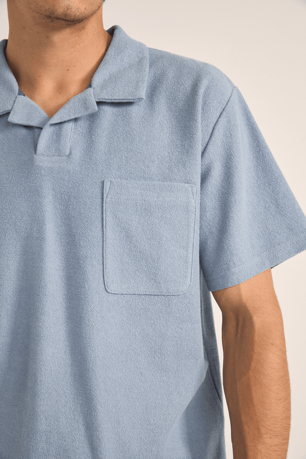 VINTAGE TERRY POLO - SLATE