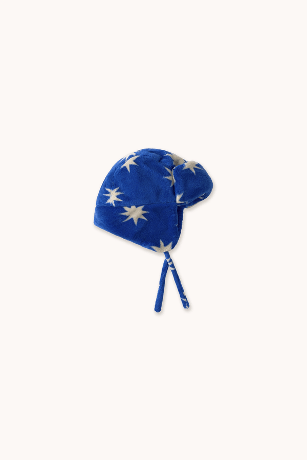STARS EARFLAP BEANIE - DARK BLUE