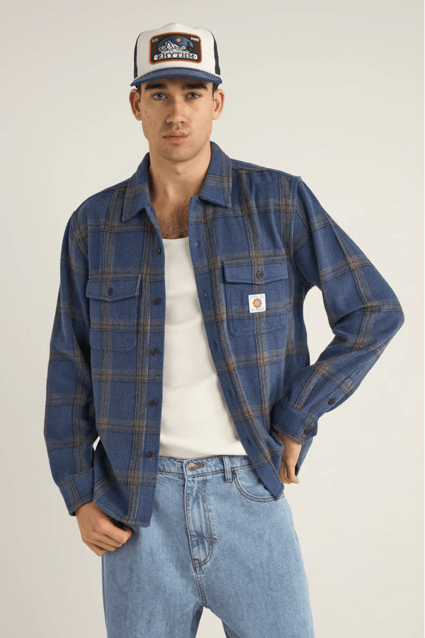 CHECK LS SHIRT - BLUE