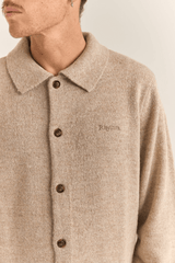 MOHAIR BUTTON UP KNIT - NATURAL