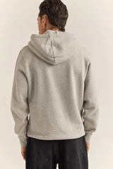 BRAND FLEECE HOOD - GREY HEATHER 25