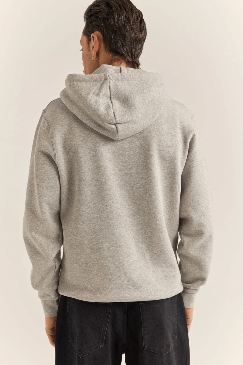BRAND FLEECE HOOD - GREY HEATHER 25