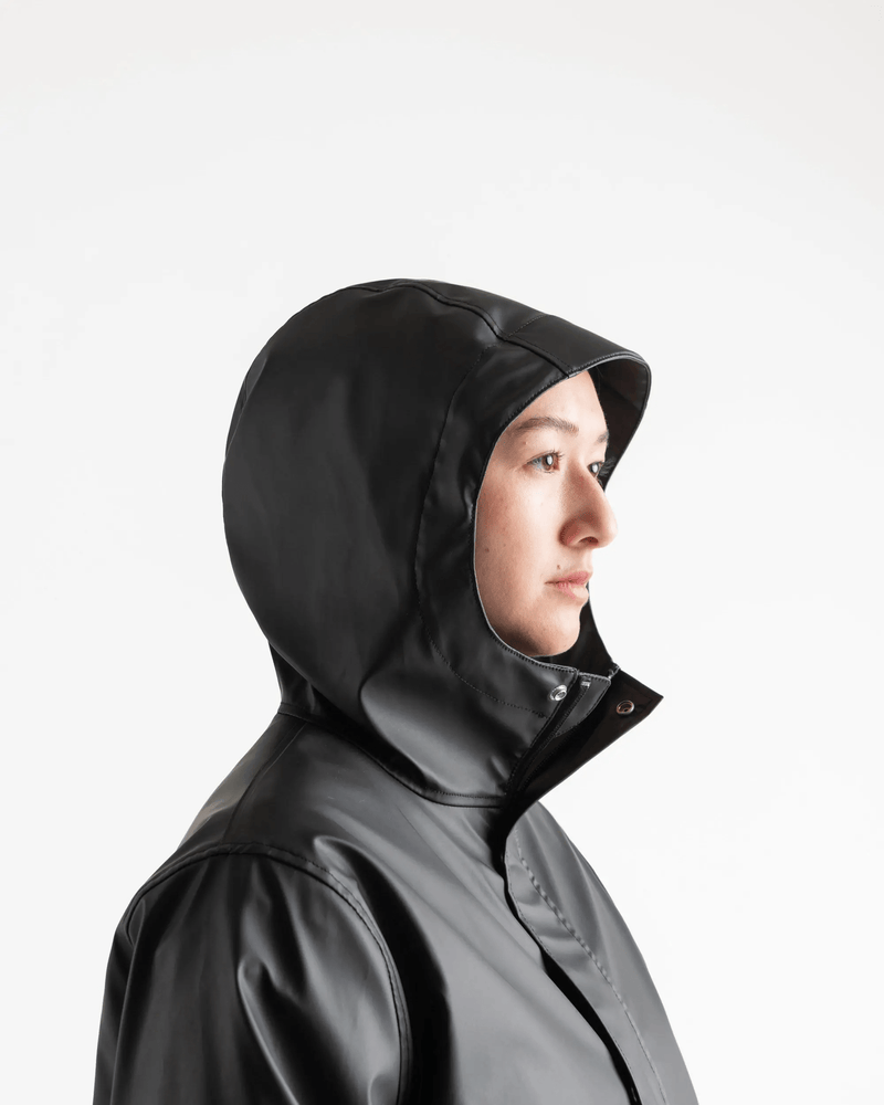 LONG CLASSIC RAIN JACKET WOMEN'S - BLACK