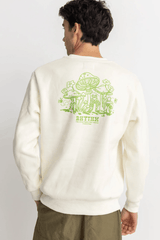 FUNGI FLEECE CREW - VINTAGE WHITE 24FW