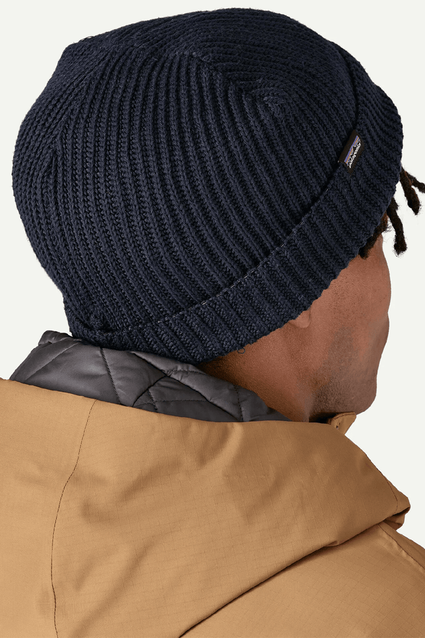FISHERMANS ROLLED BEANIE - NAVY BLUE